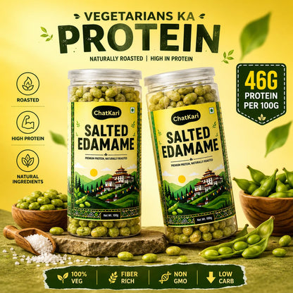 Salted Edamame Roasted 100gm | 46g Protein