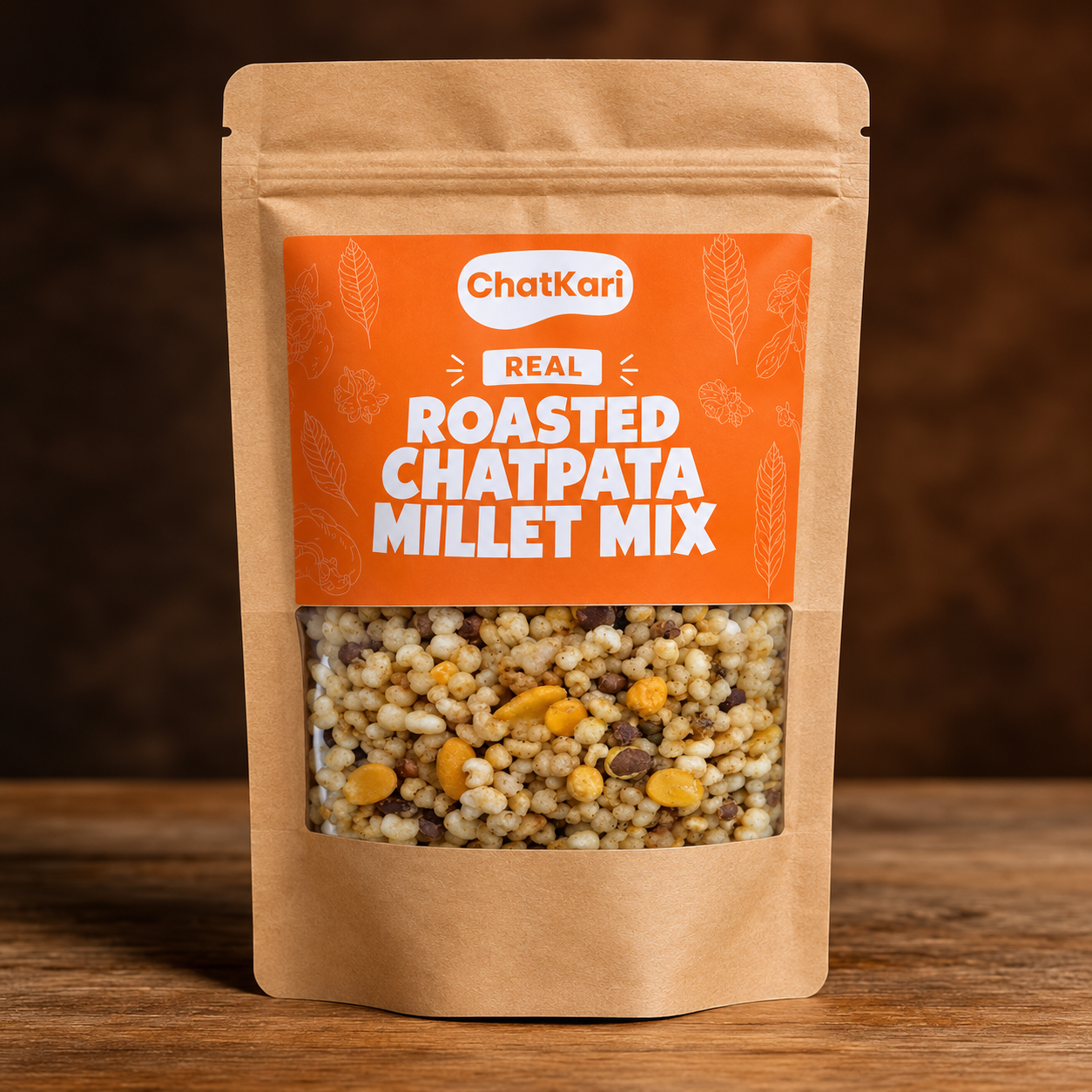 Roasted Chatpata Millet Mix Namkeen 200 gm | Jowar & Bajra Chips, Chana, Peanuts & Moong | High Protein Crunchy Millet Snack