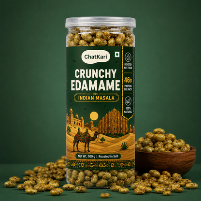 Roasted Edamame Beans Indian Masala Flavour 100g
