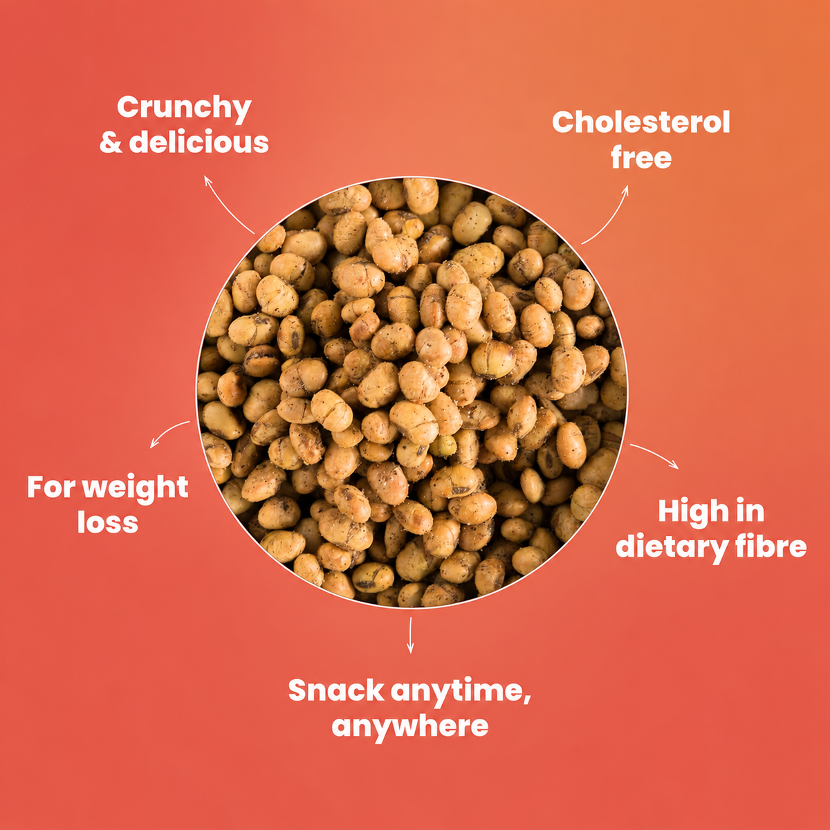 Chatkari Crunchy Roasted Soyabean, 160g Jar (Pack of 3) | 72g Protein
