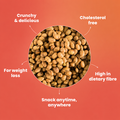 Chatkari Crunchy Roasted Soyabean, 160g Jar (Pack of 3) | 72g Protein