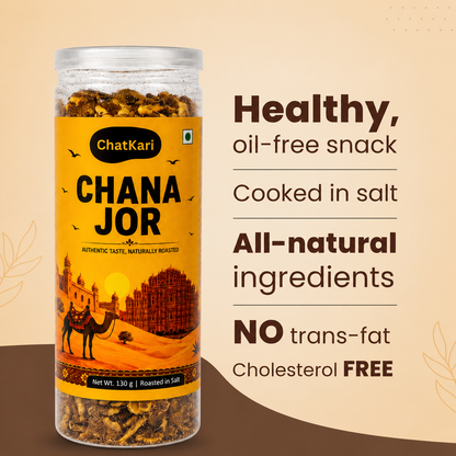 Chatkari Roasted Snack Combo – Soybean, Chana Jor & Moong(3 Packs)