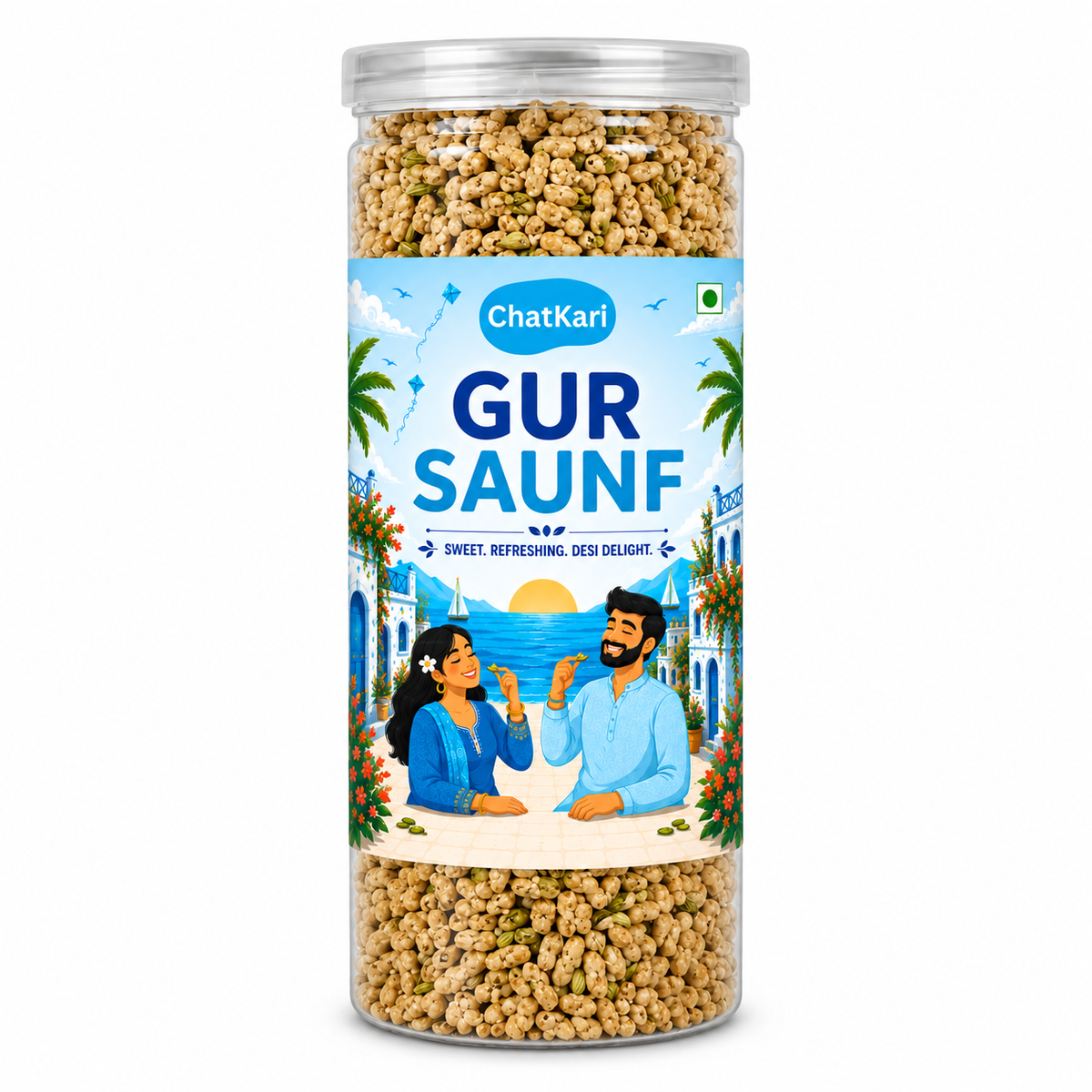 Gur Saunf 125g | Jaggery Coated Saunf | Gud Saunf | Jaggery Saunf | Jaggery Coated Fennel Seeds